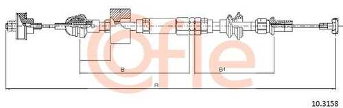 Трос сцепления COFLE 92.10.3158