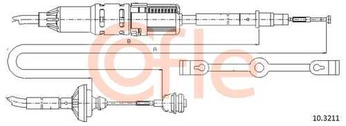 Трос, управление сцеплением COFLE 92.10.3211