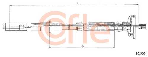 Трос, управление сцеплением COFLE 92.10.339