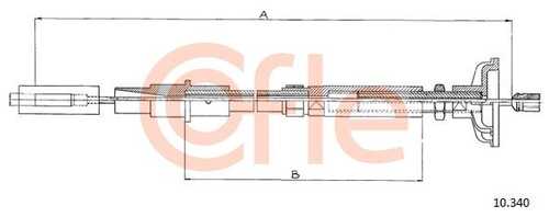 Трос, управление сцеплением COFLE 92.10.340