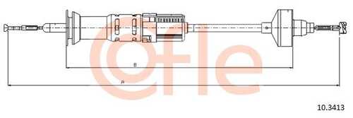 92.10.3413 COFLE Трос, управление сцеплением