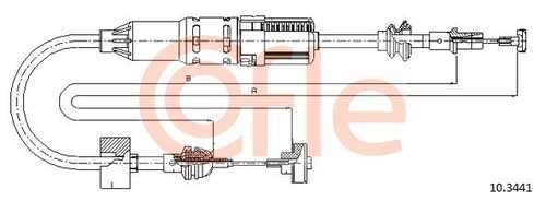 Трос, управление сцеплением COFLE 92.10.3441