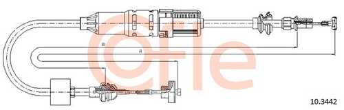92.10.3442 COFLE Трос сцепления