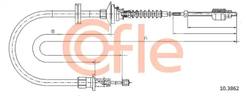 92.10.3862 COFLE Трос сцепления VOLVO 440/460/480 91-