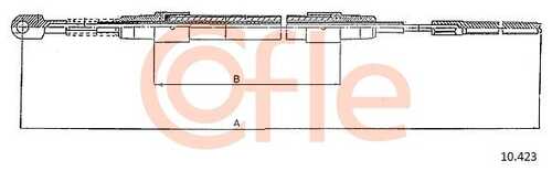 92.10.423 COFLE Трос стояночного тормоза задн прав/лев
