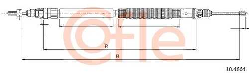 92.10.4664 COFLE Тросик, cтояночный тормоз