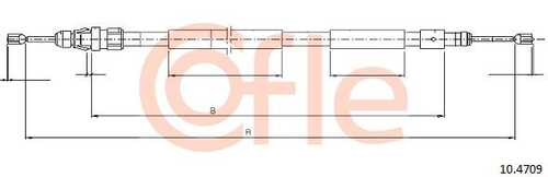 92.10.4709 COFLE Тросик, cтояночный тормоз