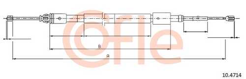 92.10.4714 COFLE Трос стояночного тормоза