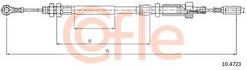 92.10.4723 COFLE Тросик, cтояночный тормоз