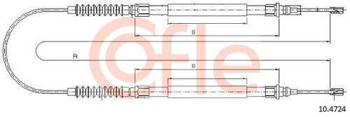 92.10.4724 COFLE Трос стояночного тормоза