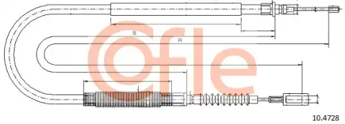 92.10.4728 трос стояночного тормоза COFLE 92.10.4728