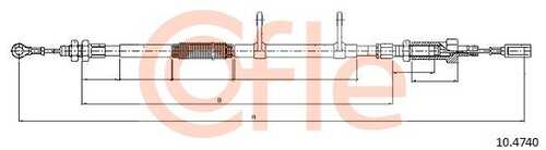 92.10.4740 COFLE Тросик, cтояночный тормоз
