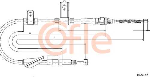 92.10.5166 COFLE Трос стояночного тормоза
