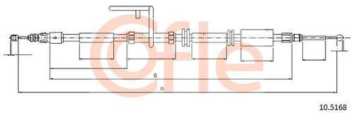 92.10.5168 COFLE Тросик, cтояночный тормоз