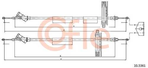 92.10.5361 COFLE Тросик, cтояночный тормоз