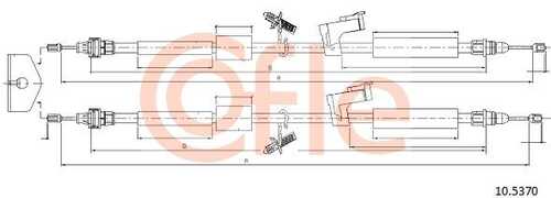 92.10.5370 COFLE Тросик, cтояночный тормоз