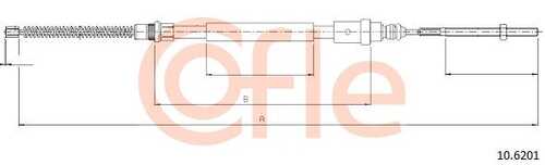 92.10.6201 COFLE Тросик, cтояночный тормоз
