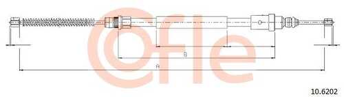92.10.6202 COFLE Тросик, cтояночный тормоз