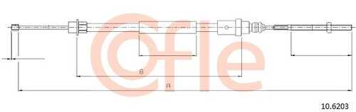 92.10.6203 COFLE Тросик, cтояночный тормоз
