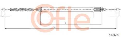 92.10.6683 COFLE Трос стояночного тормоза