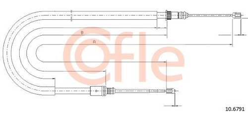 92.10.6791 COFLE Тросик, cтояночный тормоз