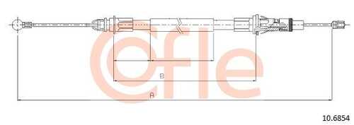 92.10.6854 COFLE Тросик, cтояночный тормоз