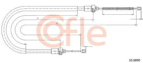 92.10.6890 COFLE Тросик, cтояночный тормоз