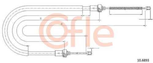 92.10.6893 COFLE Тросик, cтояночный тормоз