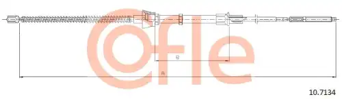 Трос стояночного тормоза vw lupo/seat arosa 98- COFLE 92.10.7134