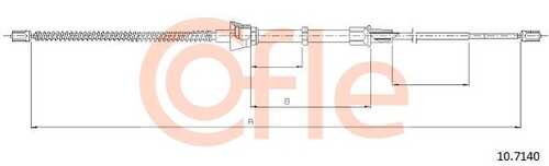 92.10.7140 COFLE Тросик, cтояночный тормоз