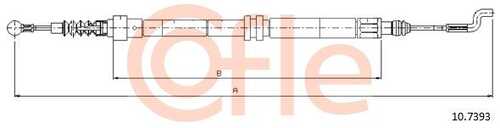 92.10.7393 COFLE Тросик, cтояночный тормоз