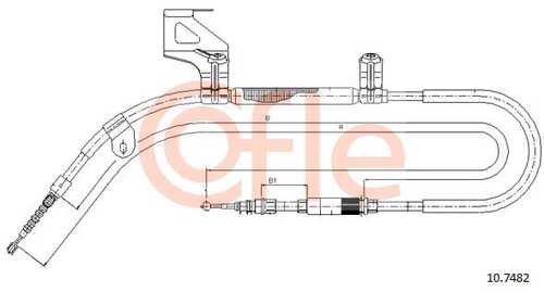 92.10.7482 COFLE Тросик, cтояночный тормоз