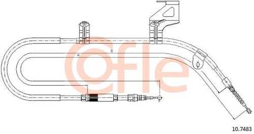 92.10.7483 COFLE Тросик, cтояночный тормоз