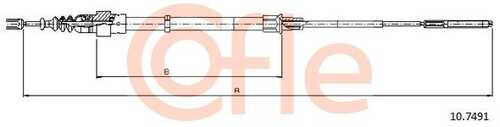 92.10.7491 COFLE Трос стояночного тормоза