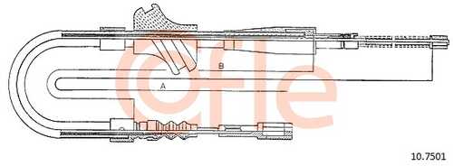 92.10.7501 COFLE Трос стояночного тормоза