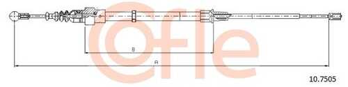 92.10.7505 COFLE Тросик, cтояночный тормоз