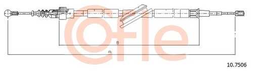 92.10.7506 COFLE Трос стояночного тормоза