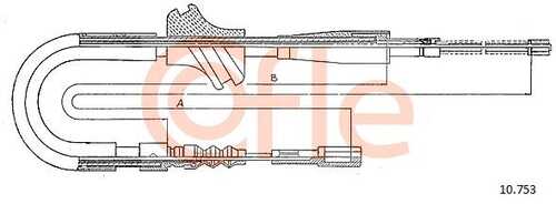 92.10.753 COFLE Трос стояночного тормоза