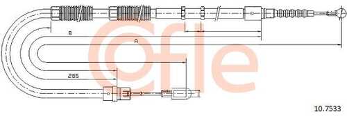 92.10.7533 COFLE Тросик, cтояночный тормоз