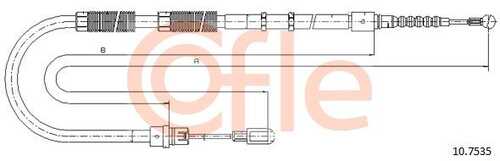 Трос стояночного тормоза COFLE 92.10.7535