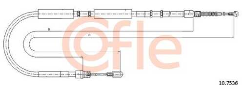 92.10.7536 COFLE Тросик, cтояночный тормоз