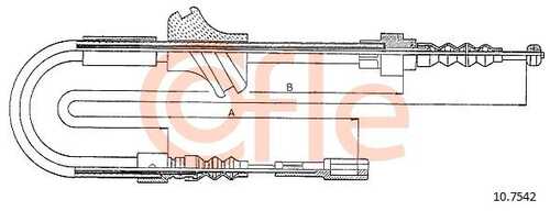 92.10.7542 COFLE Трос стояночного тормоза