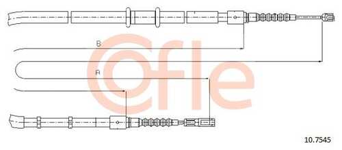 92.10.7545 COFLE Трос стояночного тормоза