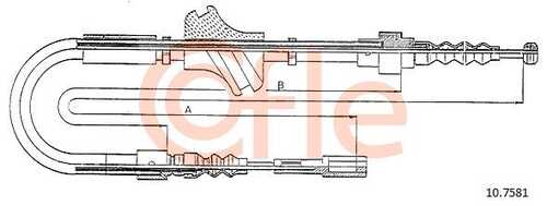 92.10.7581 COFLE Трос стояночного тормоза