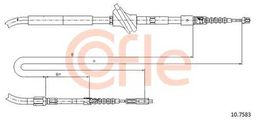 92.10.7583 COFLE Тросик, cтояночный тормоз