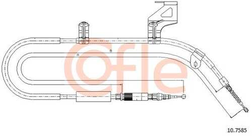 92.10.7585 COFLE Трос стояночного тормоза