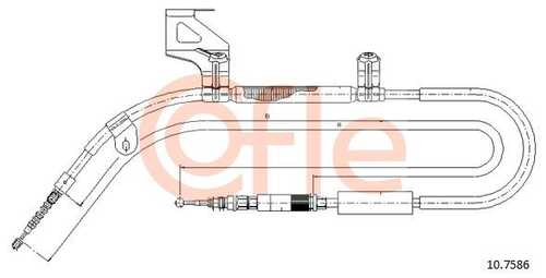 92.10.7586 COFLE Трос стояночного тормоза