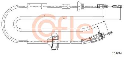 92.10.8065 COFLE Тросик, cтояночный тормоз