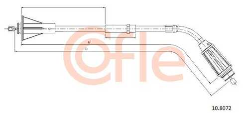 92.10.8072 COFLE Трос стояночного тормоза