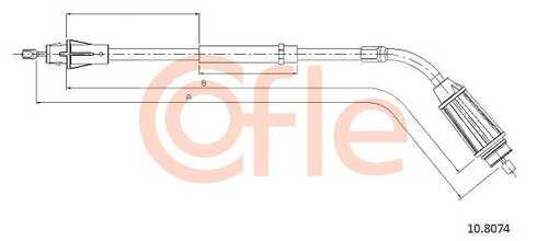92.10.8074 COFLE Тросик, cтояночный тормоз